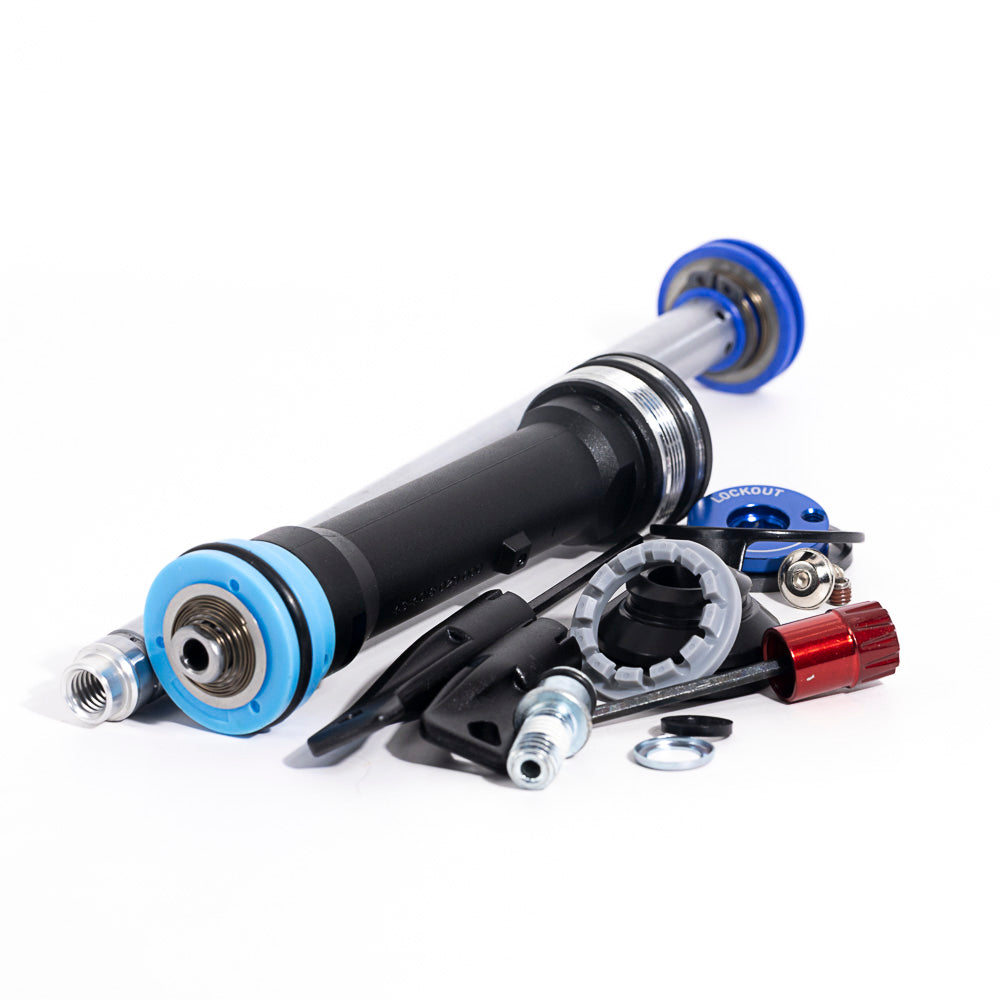 RockShox Fork Damper Assembly - Remote 17mm (PopLoc, Pre-2013 PushLoc) 80mm - 120mm (Includes Right Side Internals - Sektor Silver / XC32 / Recon Silver B1