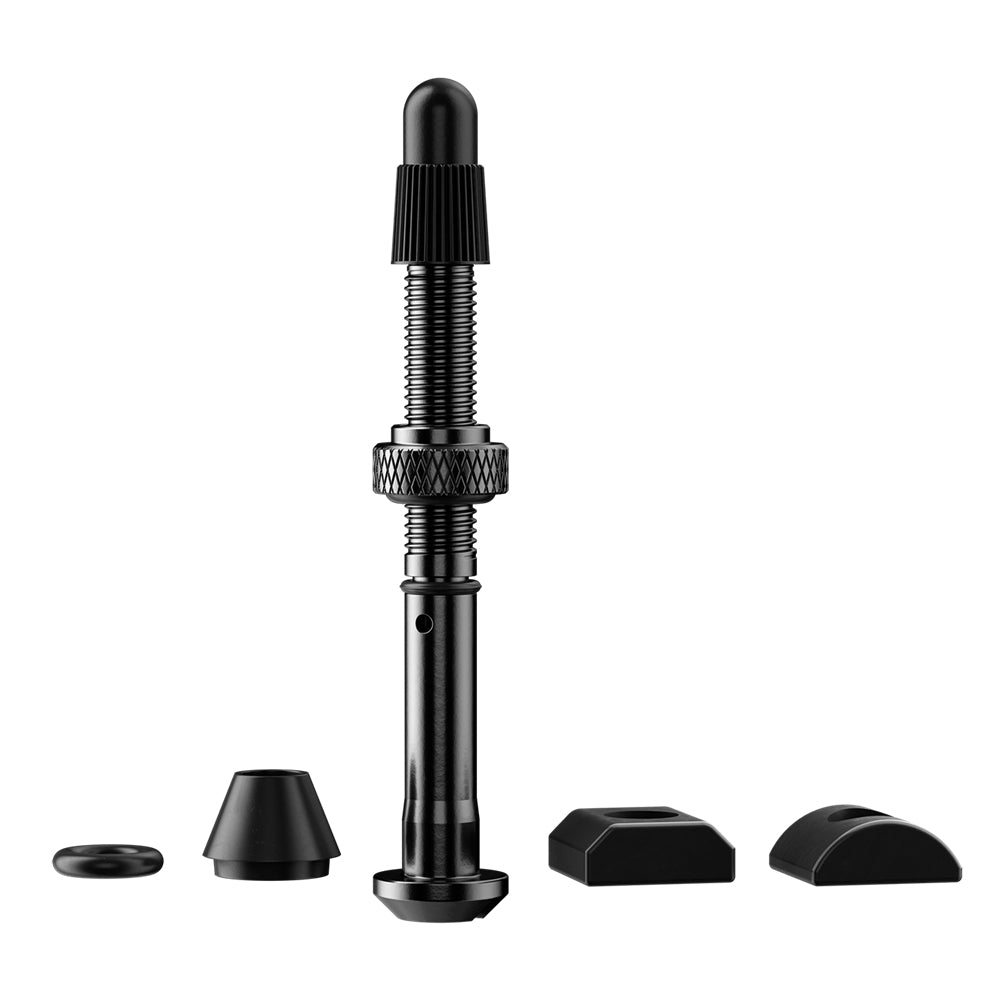 SRAM QUARQ TYREWIZ 2.0 VALVE STEM PACKS - LENGTH J (65.8-73.0MM) INCLUDING 2 VALVES, 2 O-RING SETS, 2 SETS OF SQUARE, O-RING AND ROUND RUBBER SEALS, 1 SEALANT SLEEVE)