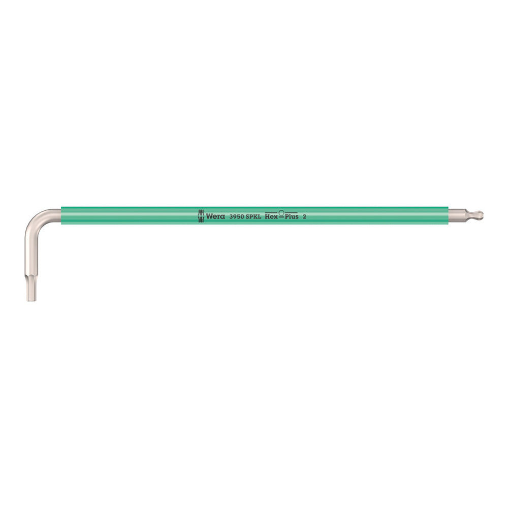 WERA TOOLS L-KEY 950 SPKL HF MULTICOLOUR HEX-PLUS 2MM L-KEY, METRIC, WITH HOLDING FUNCTION