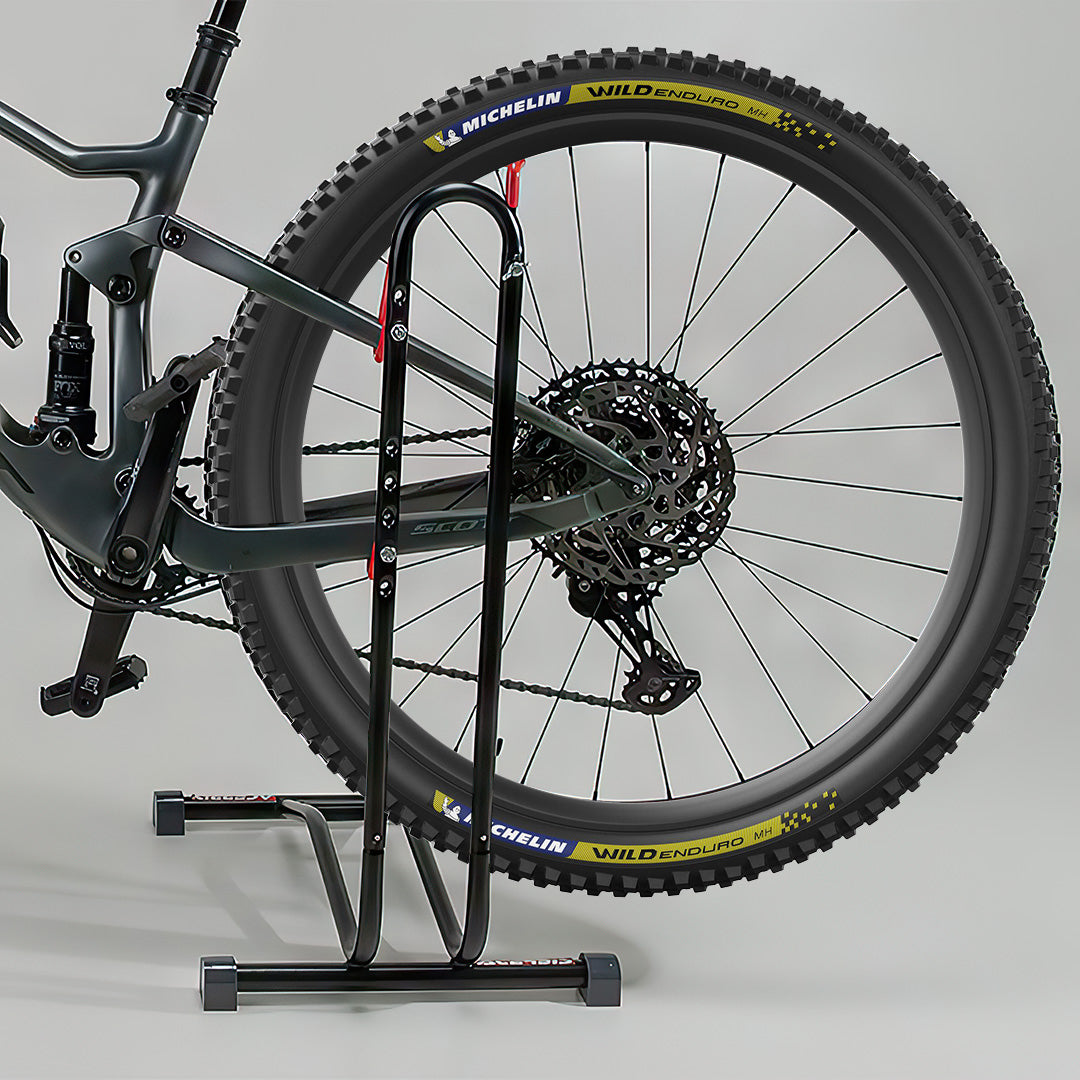 Acerbis Kaalet Cycle Stand for MTB & E-Bikes - rear wheel lifted