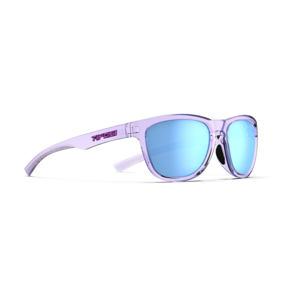 Tifosi Swank S Sunglasses Crystal Purple with Sky Blue Mirror Lens