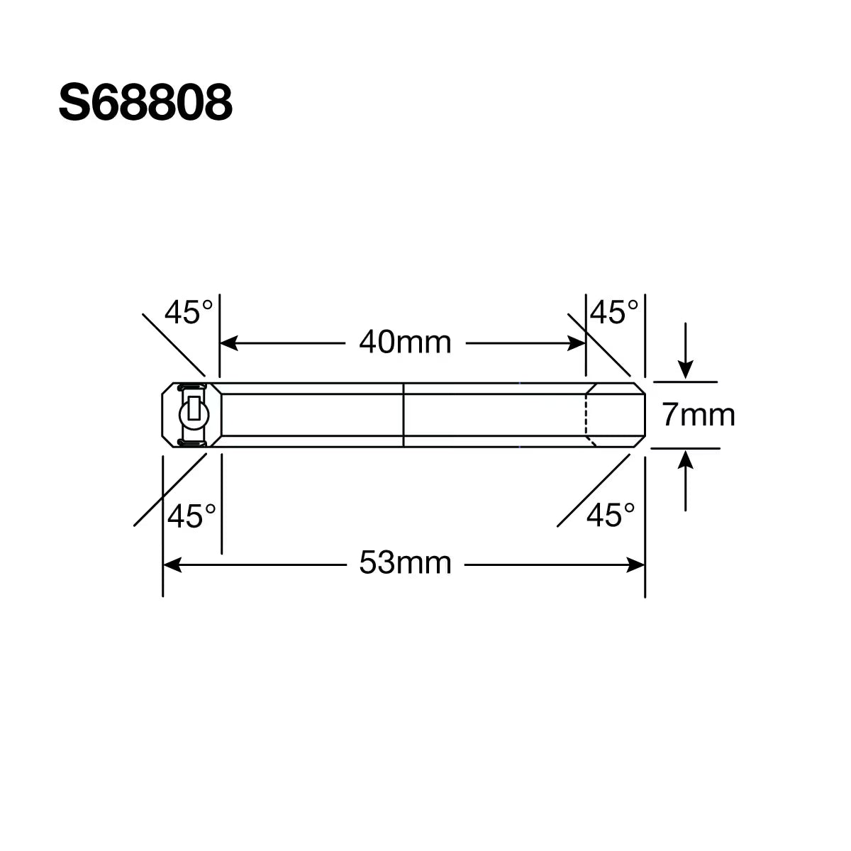 Enduro HS Bearing 1.5" 40 x 53 x 7 45x45° SS - Image 3