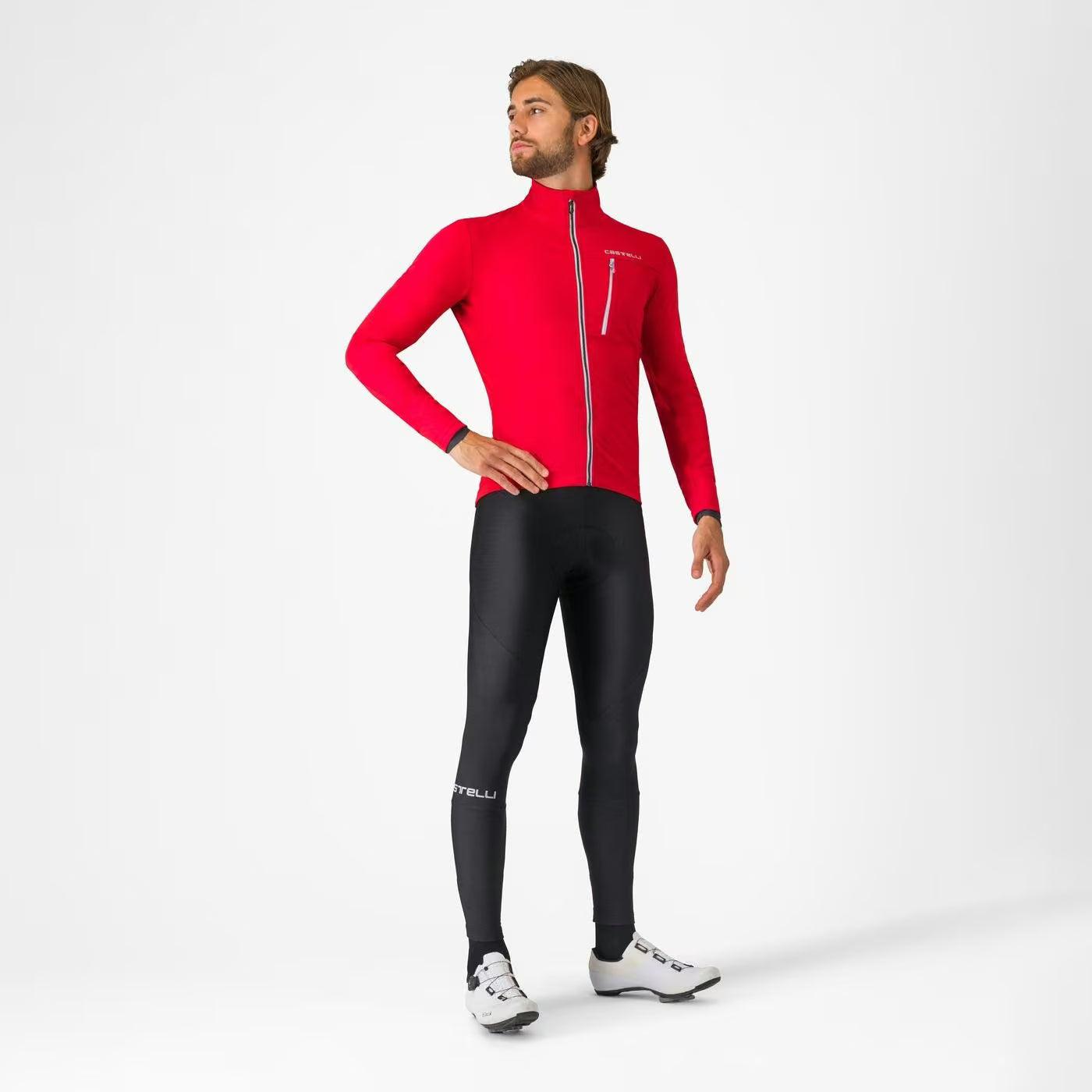Castelli Go Jacket Men's Red/Silver Gray - Image 8