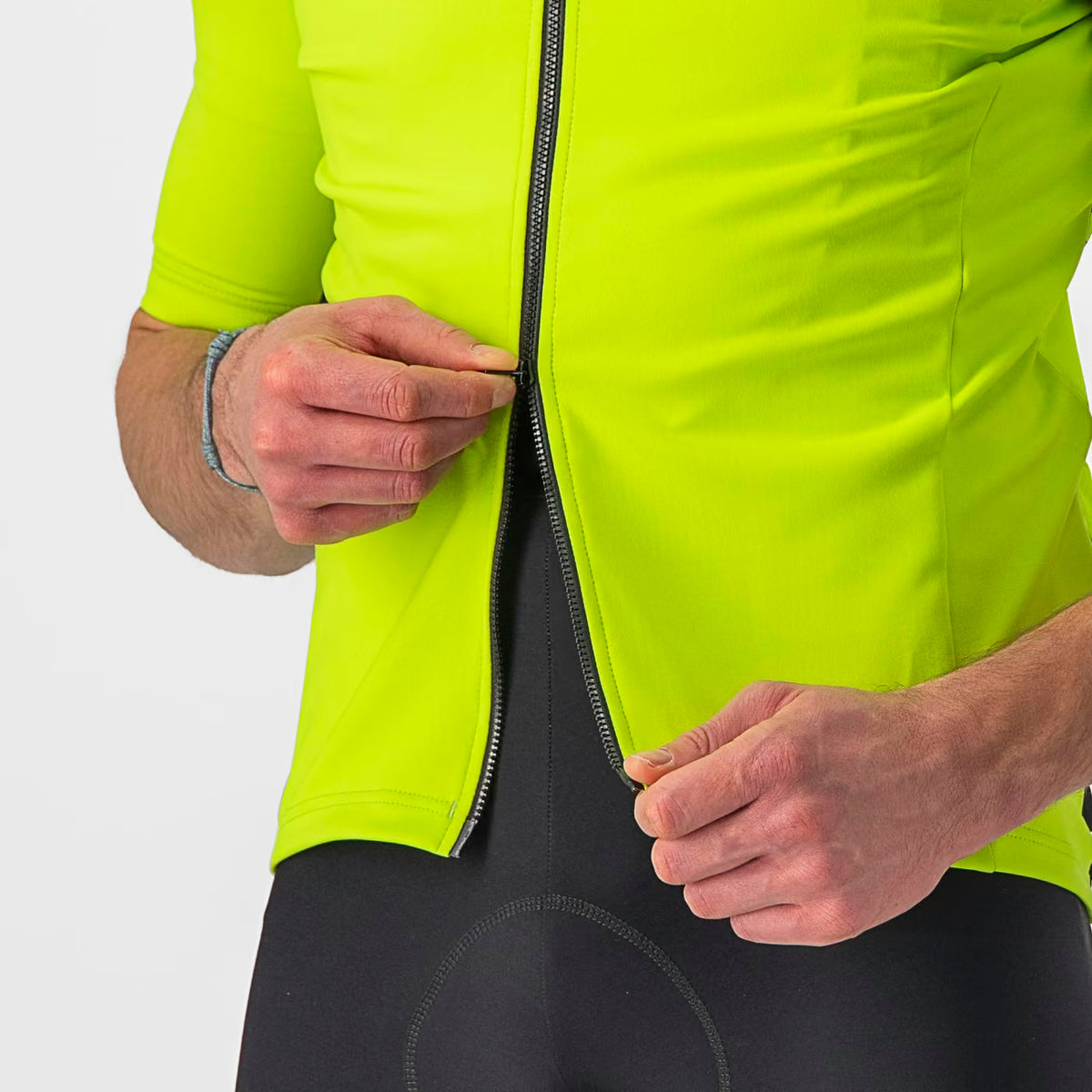Castelli Perfetto RoS 2 Wind Jersey Men's Electric Lime - Image 6