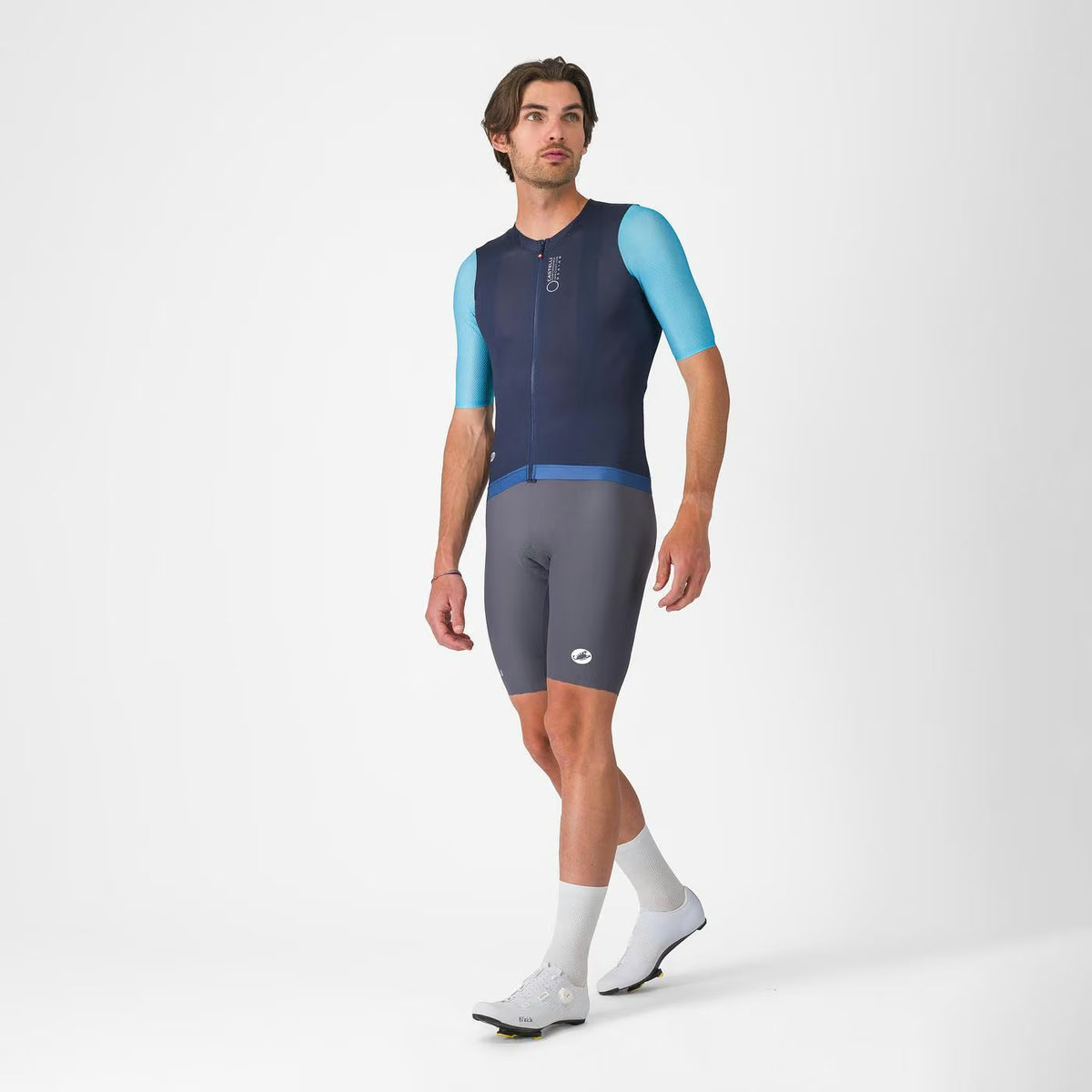 Castelli Corretto Jersey Men's Belgian Blue/Neon Cobalt-Whit - Image 7