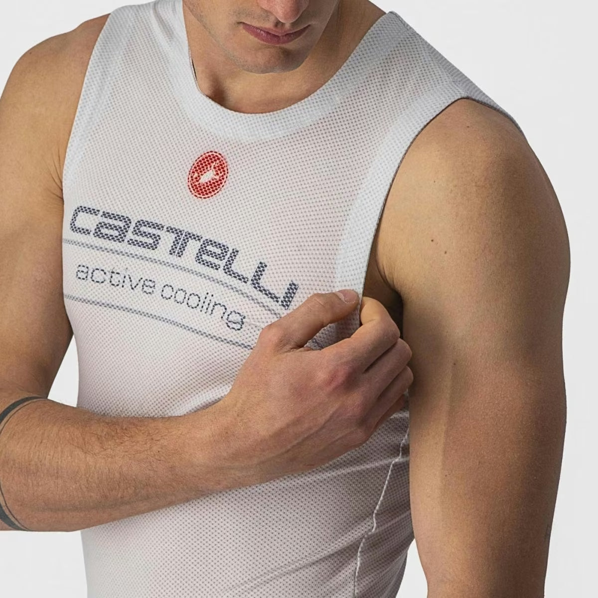 Castelli Active Cooling Sleeveless Baselayer Men's Silver Gray - Image 3
