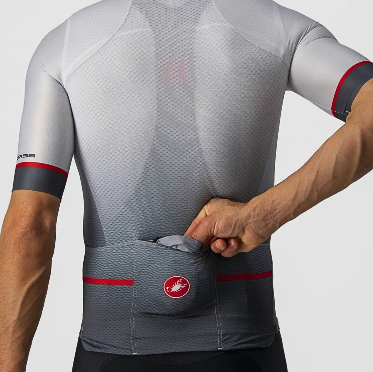 Castelli Aria Vest Men's Silver Gray - Image 6