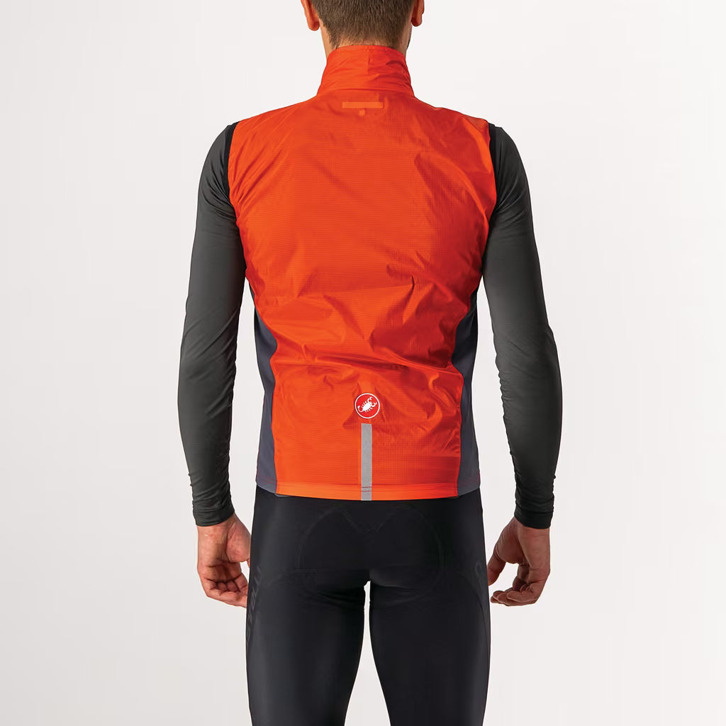 Castelli Squadra Stretch Vest Men's Fiery Red/Dark Gray - Image 2