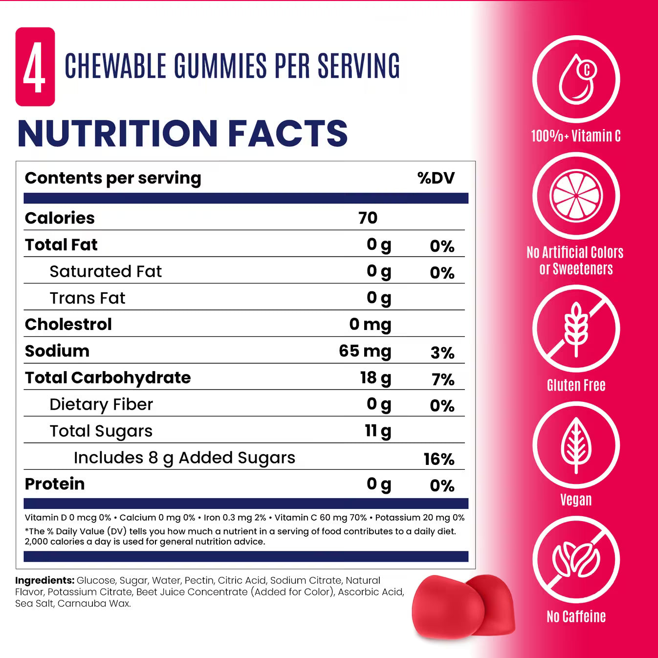 Saltstick Strawberry Energy Gummies - Image 3