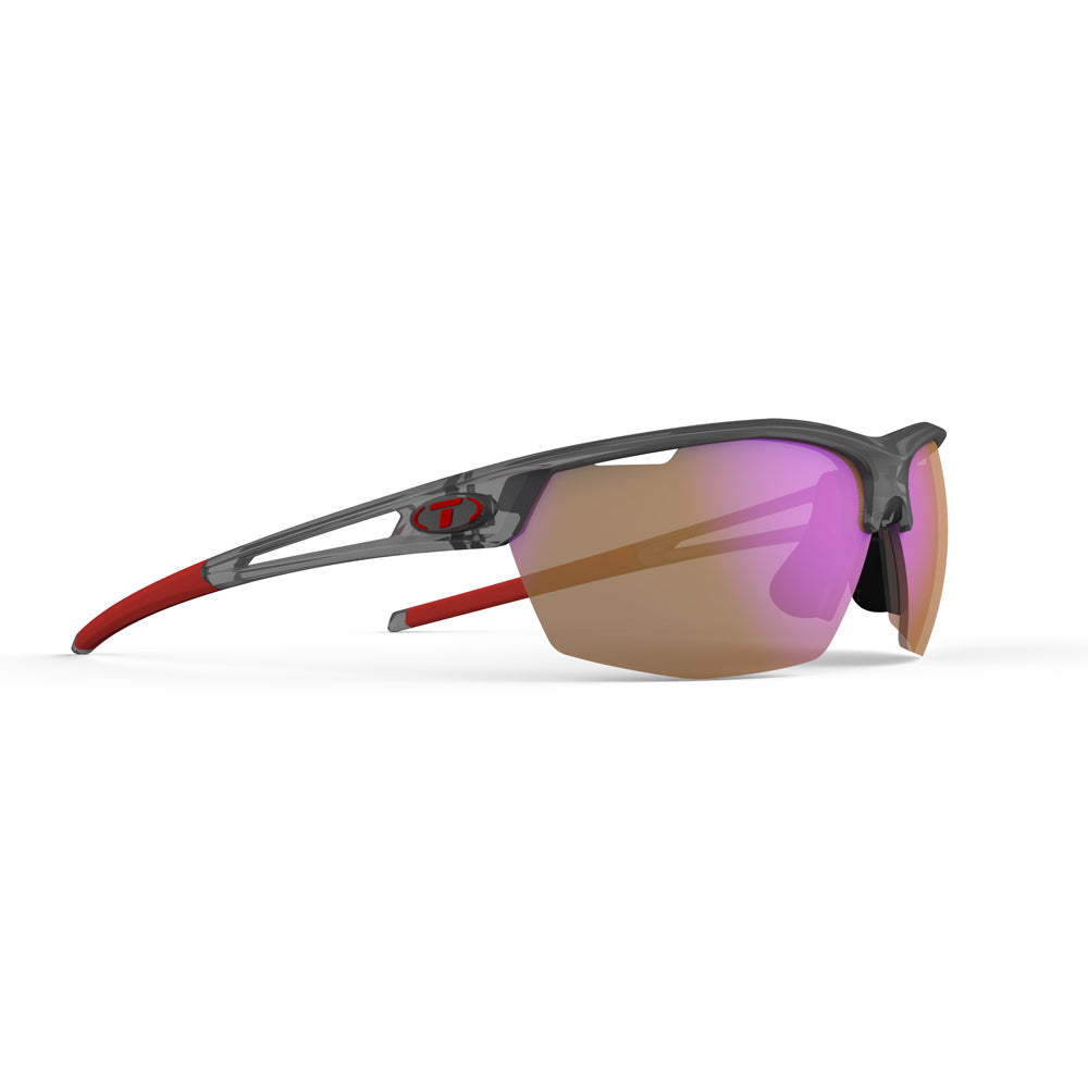Tifosi Navar Sunglasses Satin Vapor with AC Red Lens
