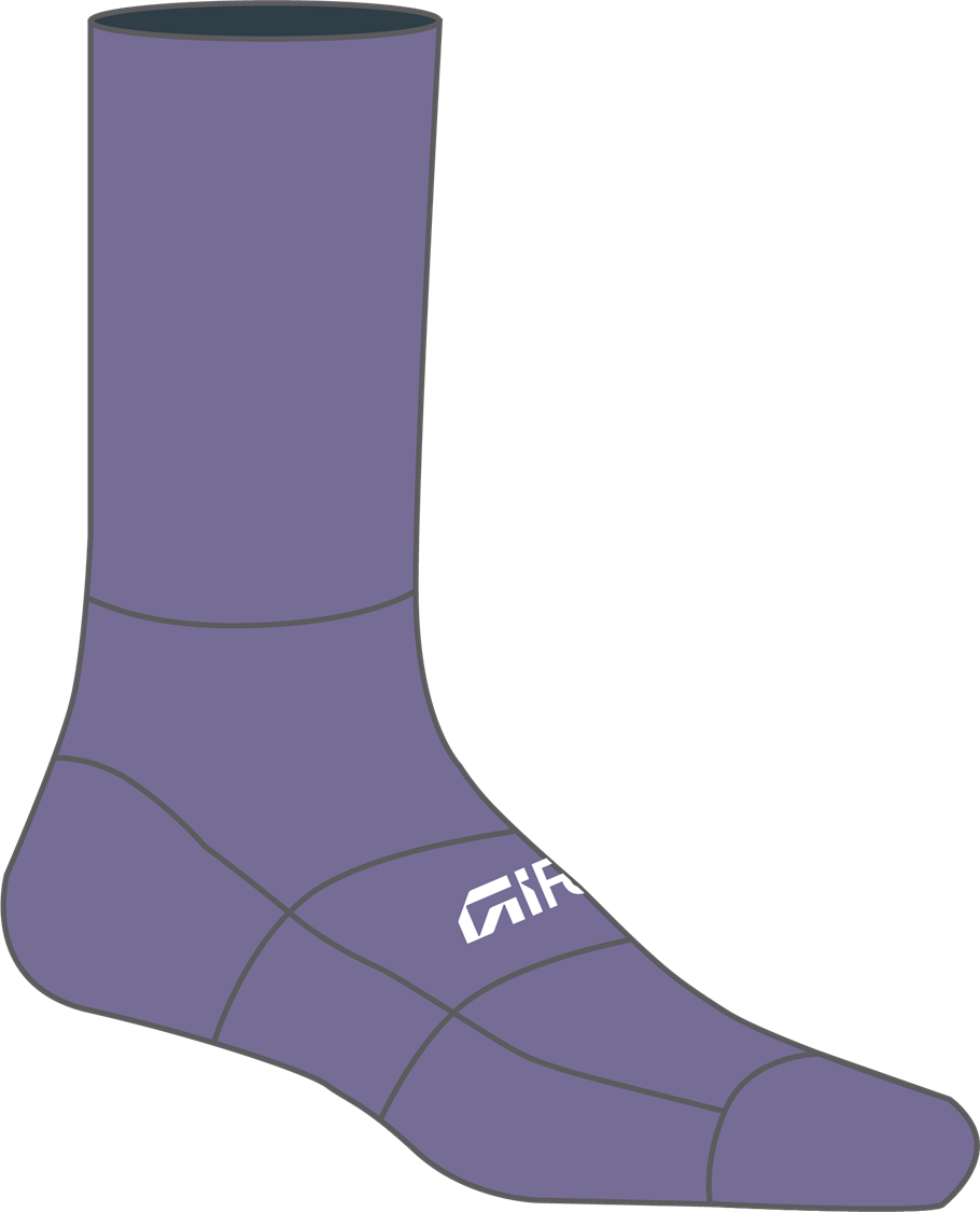 Giro Comp Racer High Rise Sock - Purple Haze