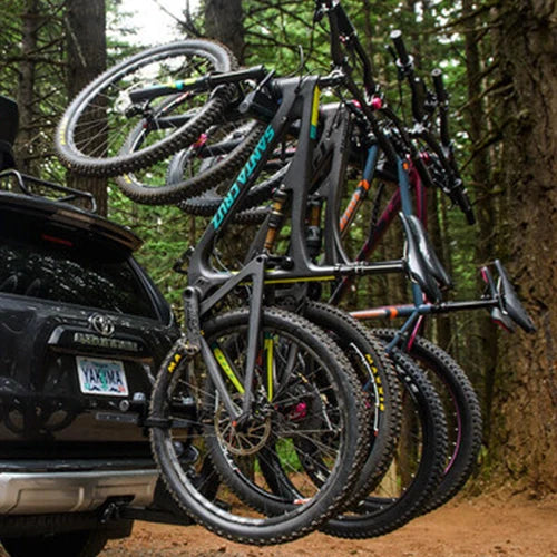 Vertical bike rack carrying 5 bikes