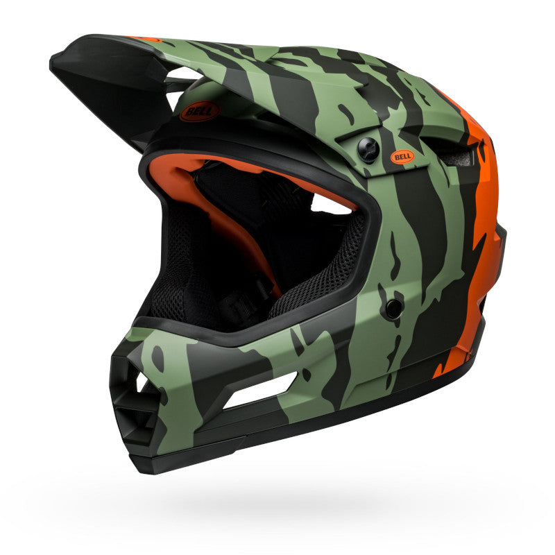 Bell Sanction 2 DLX Mips - Matte Dark Green/Orange