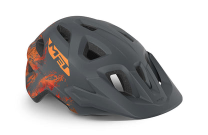 MET Youth Eldar Helmet Gray Orange 1