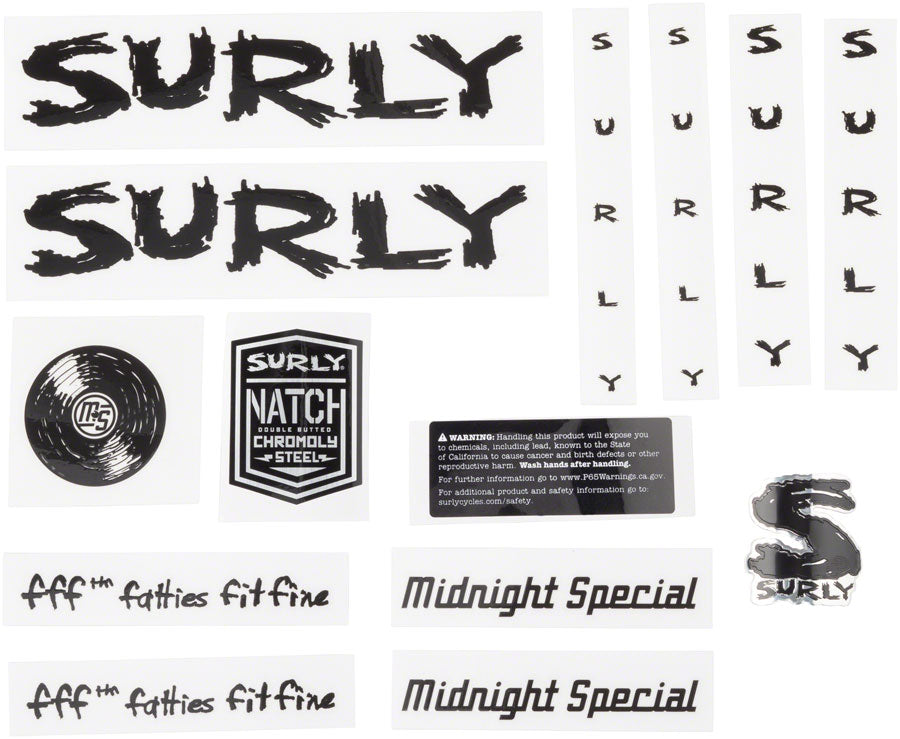 Surly Midnight Special Black Decal Set