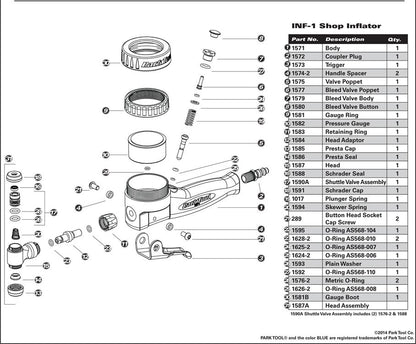 INF-1 Parts Diagram