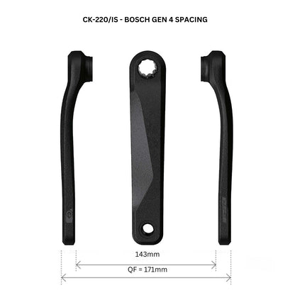 FSA - ISIS SPLINE E-BIKE CRANKS - CK-220/IS - BOSCH G4 / YAMAHA PWX / BROSE MAG