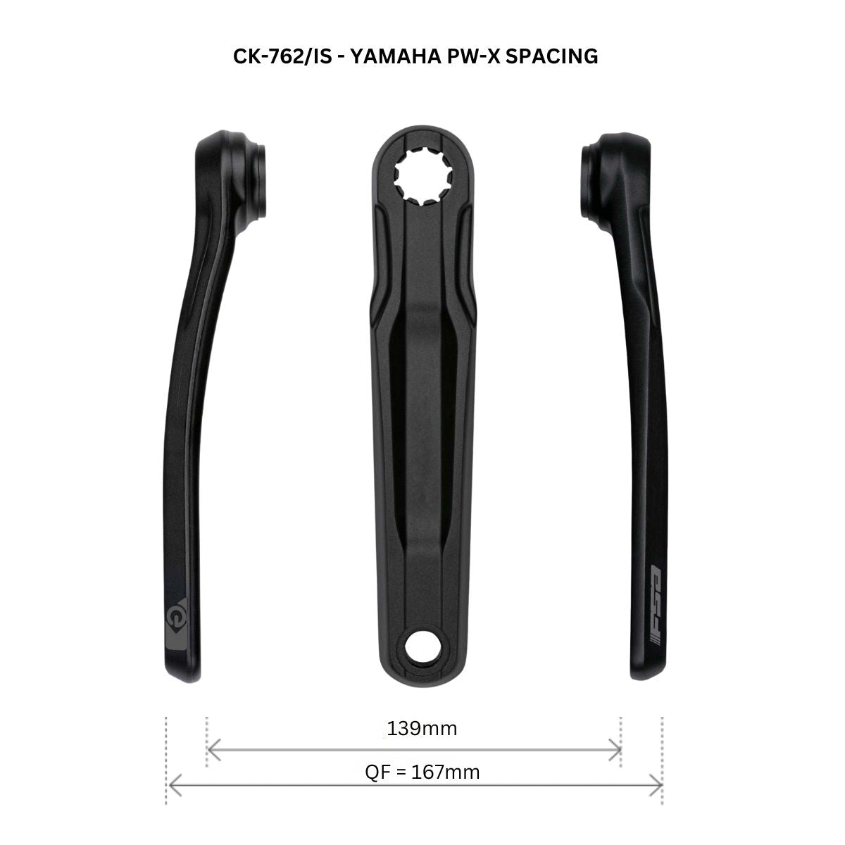 FSA - ISIS SPLINE E-BIKE CRANKS - CK-762/IS - BOSCH G4 / YAMAHA PWX