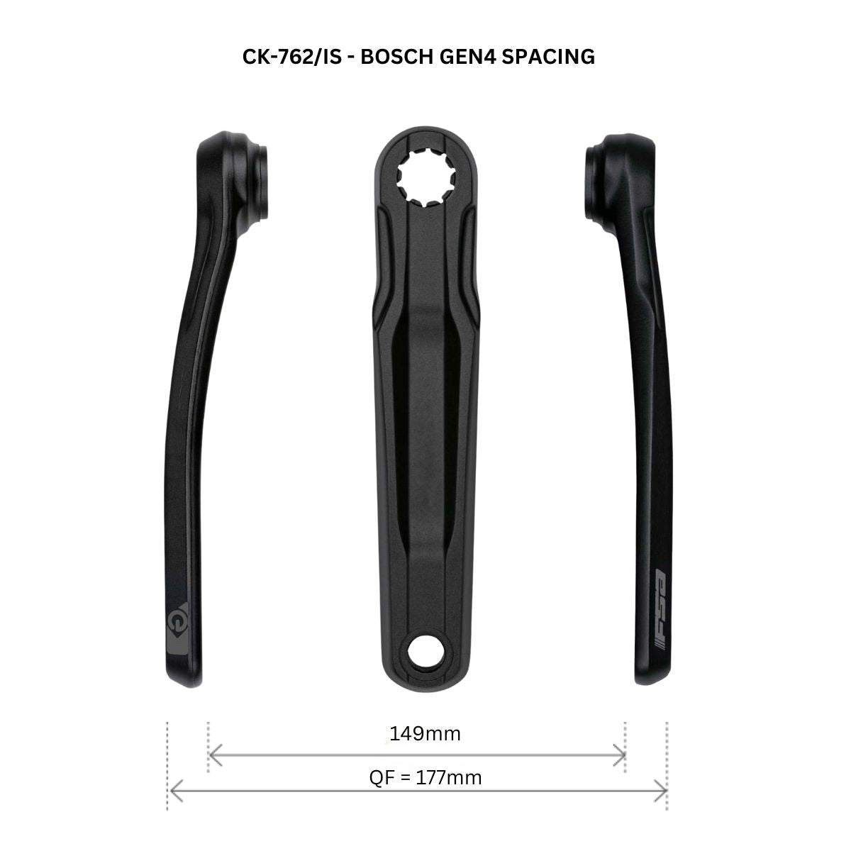 FSA - ISIS SPLINE E-BIKE CRANKS - CK-762/IS - BOSCH G4 / YAMAHA PWX