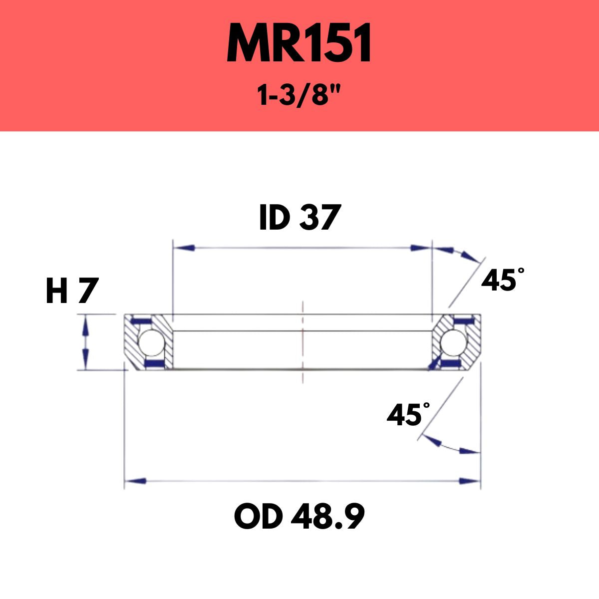 FSA - 1 3/8" HEADSET BEARING - MR151 - SPECIALIZED