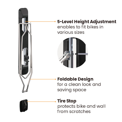 BIKE RAKZ EZI FOLD Medium 2.1" - 2.8"