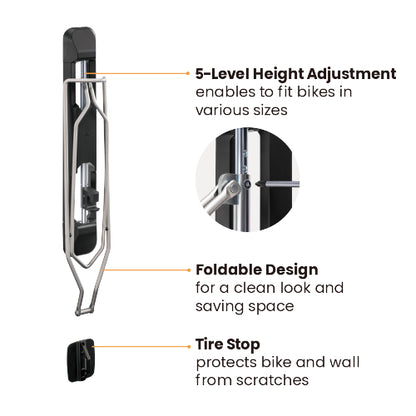 BIKE RAKZ EZI FOLD Medium 2.1" - 2.8"