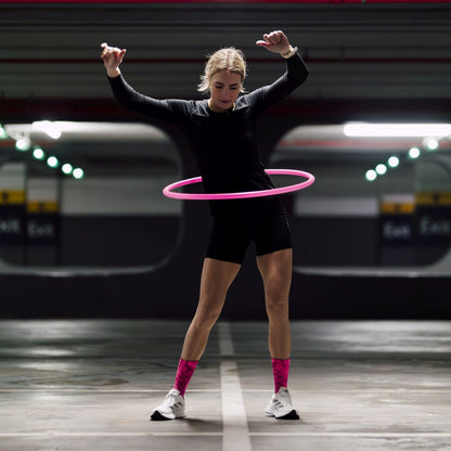 SOX FOOTWEAR - NEON SLIDE PINK CREW SOCKS