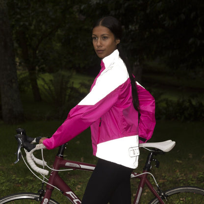 Proviz Nightrider 2.0 Women's Cycling Jacket Pink - Nighttime