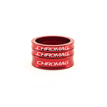 Chromag Headset Spacers Red
