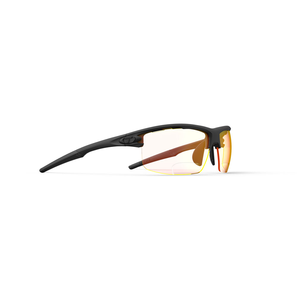 Tifosi Rivet Sunglasses Blackout with Clarion Red Fototec Reader +2.0 Lens
