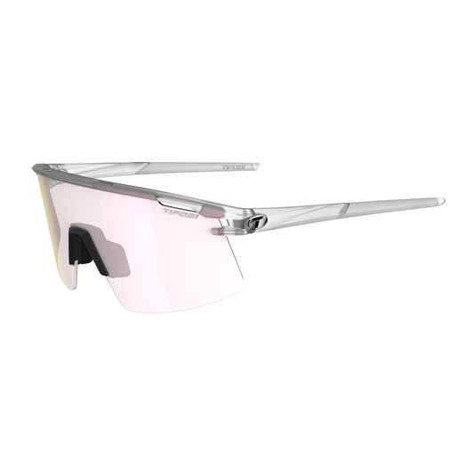 Tifosi Moab Lite Sunglasses Satin Clear with Clarion Pink Fototec Lens
