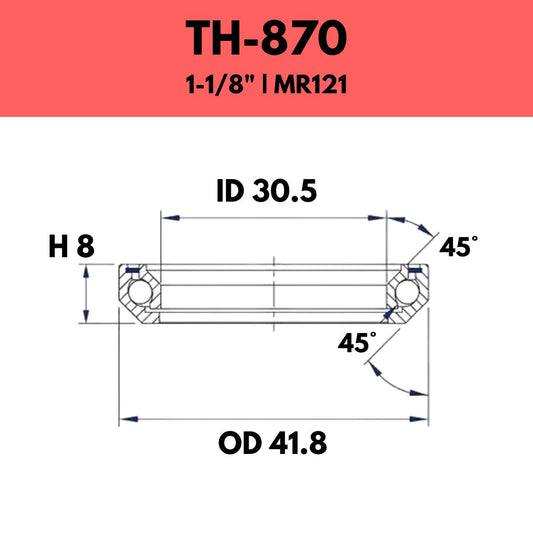 FSA - 1 1/8" HEADSET BEARING - TH-870