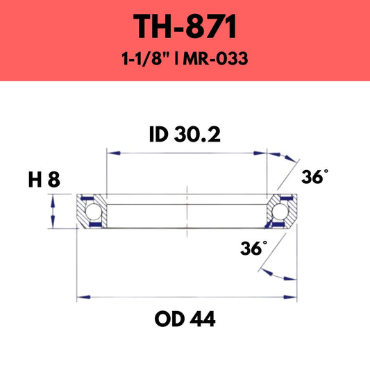 FSA - 1 1/8" HEADSET BEARING - TH-871