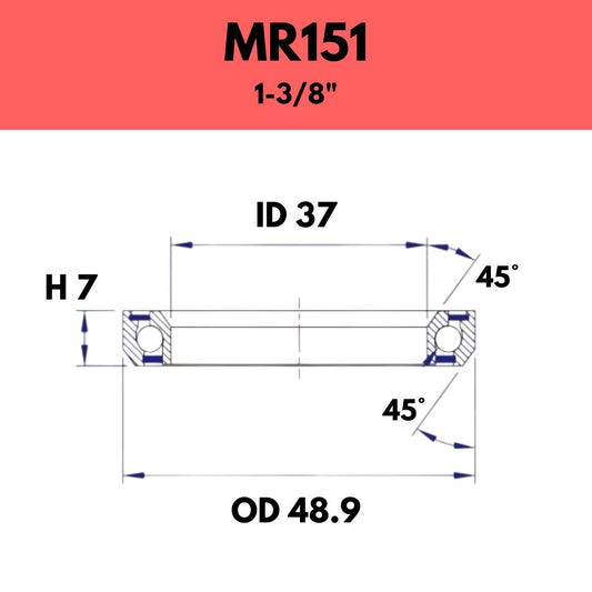 FSA - 1 3/8" HEADSET BEARING - MR151 - SPECIALIZED