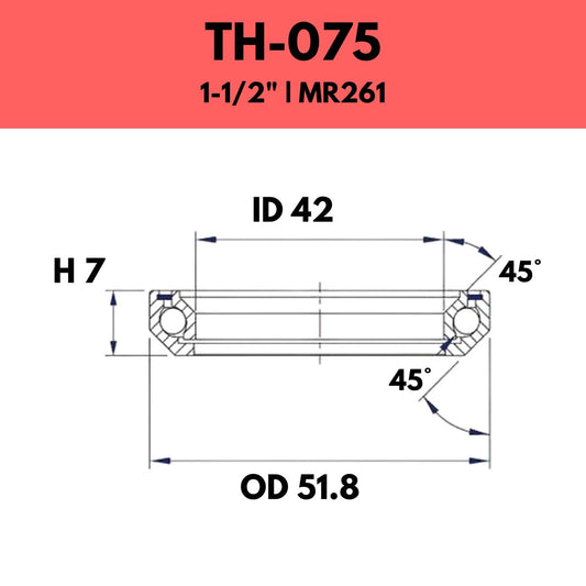 FSA - 1 1/2" HEADSET BEARING - TH-075