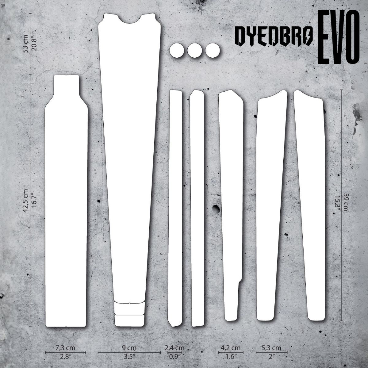 DYEDBRO EVO GRAVEL BIKE FRAME PROTECTION - CLEAR GLOSS