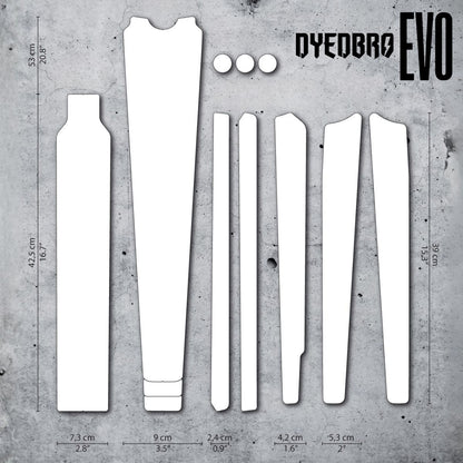 DYEDBRO EVO GRAVEL BIKE FRAME PROTECTION - CLEAR MATTE