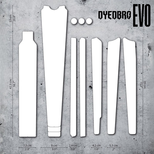 DYEDBRO EVO GRAVEL BIKE FRAME PROTECTION - CLEAR MATTE