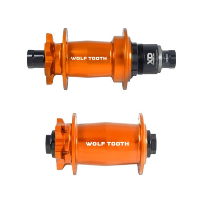WOLF TOOTH - MOUNTAIN BIKE HUBS - 6-BOLT - J-BEND - ORANGE
