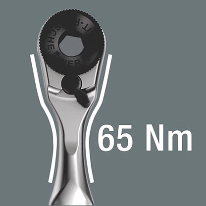 Wera Tools Mini 1 Bit Ratchet 8001 A Zyklop with 1/4" Hex Drive
