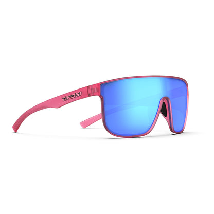 Tifosi Sanctum XL Sunglasses Matte Crystal Pink with Sky Blue Mirror Lens
