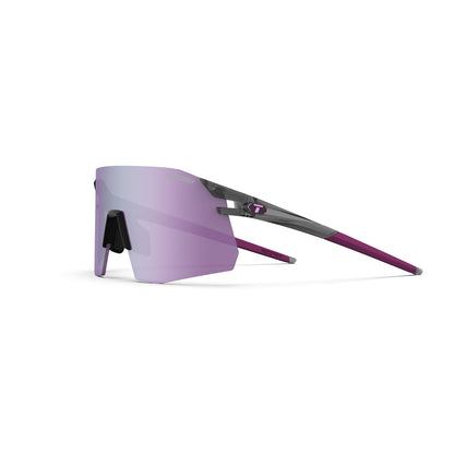 Tifosi Moab XC Sunglasses Satin Vapor with Clarion Deep Purple, AC Red and Clear Lens
