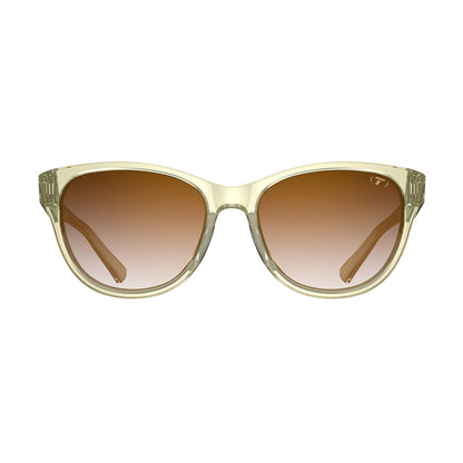 Tifosi Stella Sunglasses Crystal Champagne with Brown Gradient Lens
