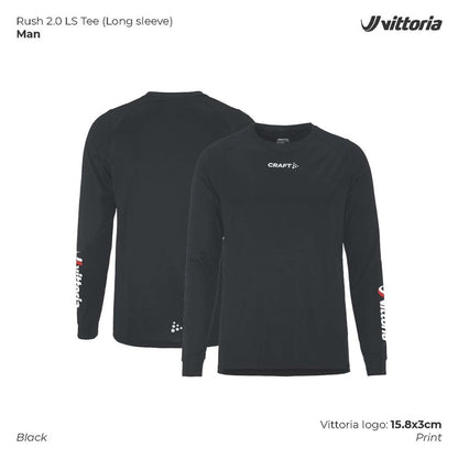 Rush 2.0 LS Tee Mens BLK