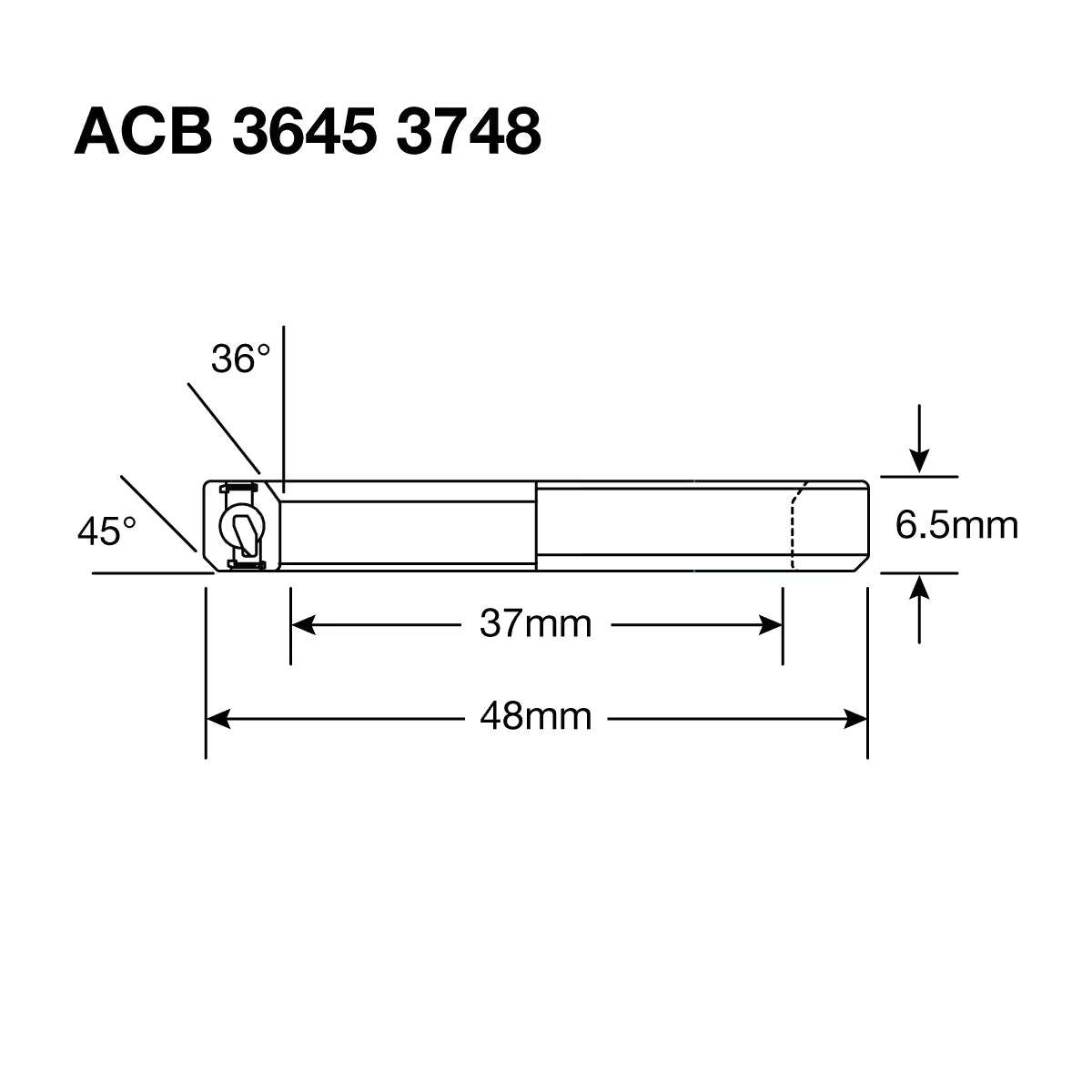 Enduro HS Bearing 1.375" 37 x 48 x 6.5 36x45° BO - Image 3