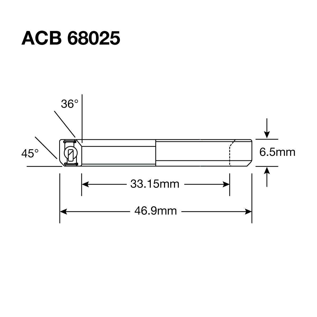 Enduro HS Bearing 1.25" 33.15 x 46.9 x 6.5 36x45° BO - Image 3