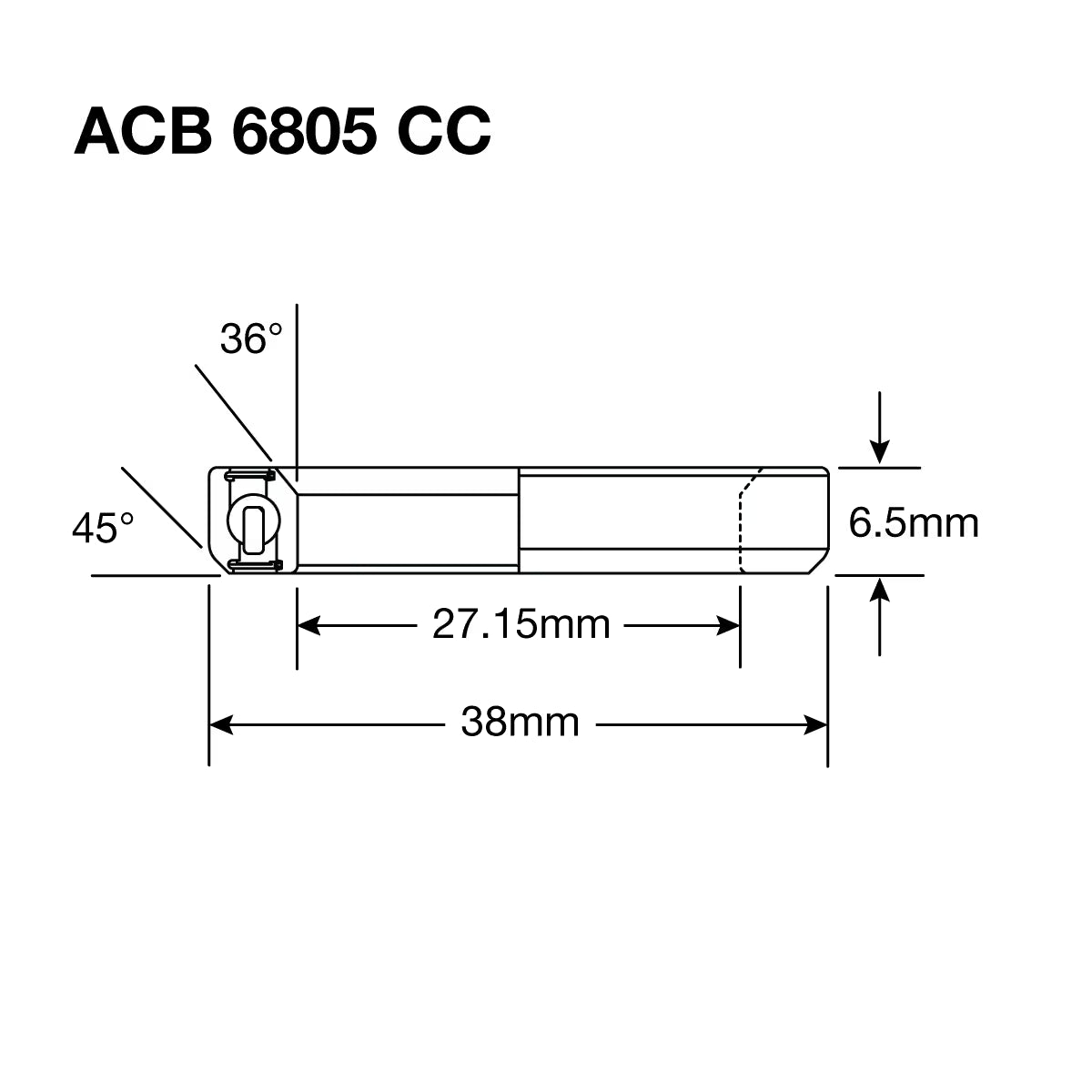 Enduro HS Bearing 1" 27.15 x 38 x 6.5 36x45° BO - Image 3