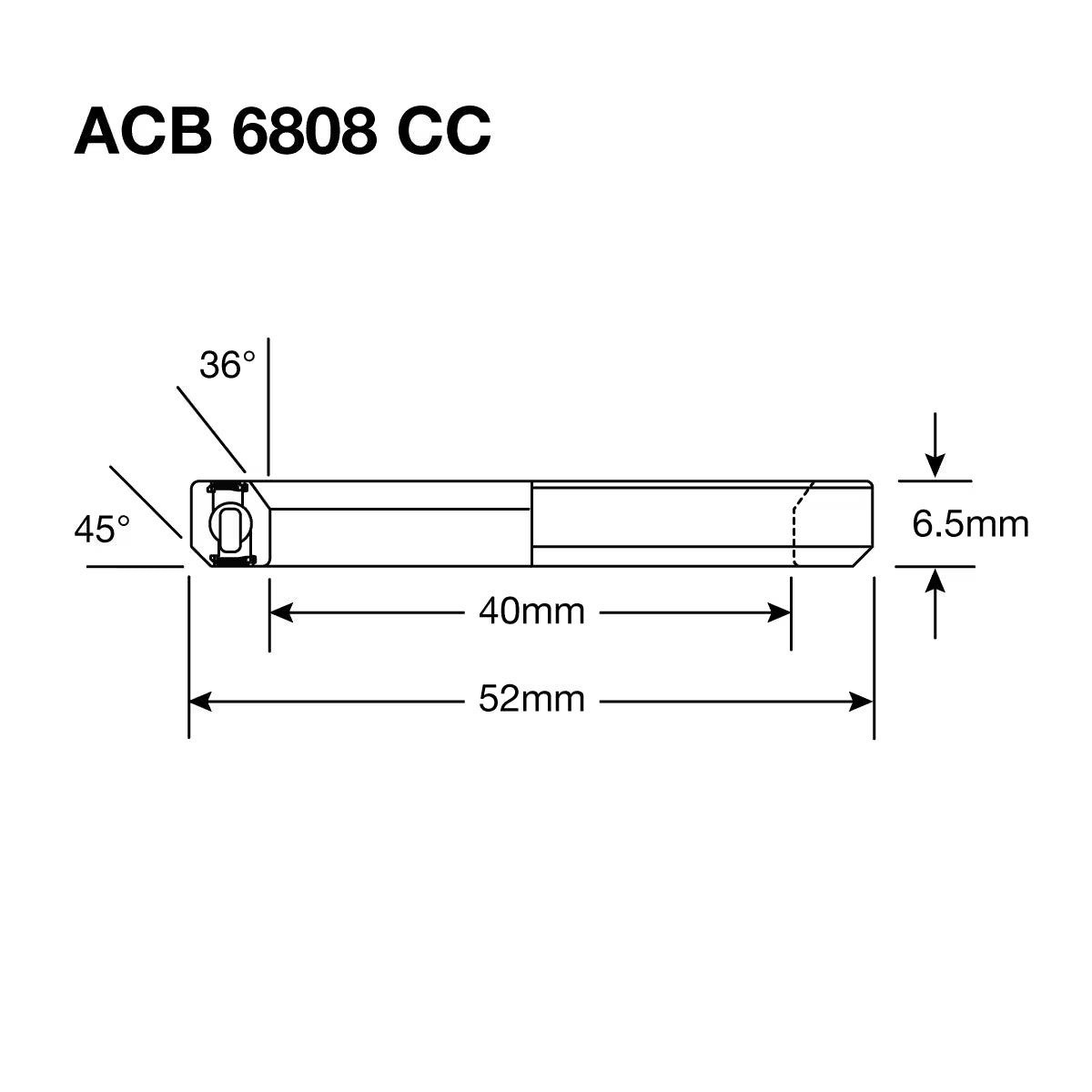 Enduro HS Bearing 1.5" 40 x 52 x 6.5 36x45° BO - Image 3