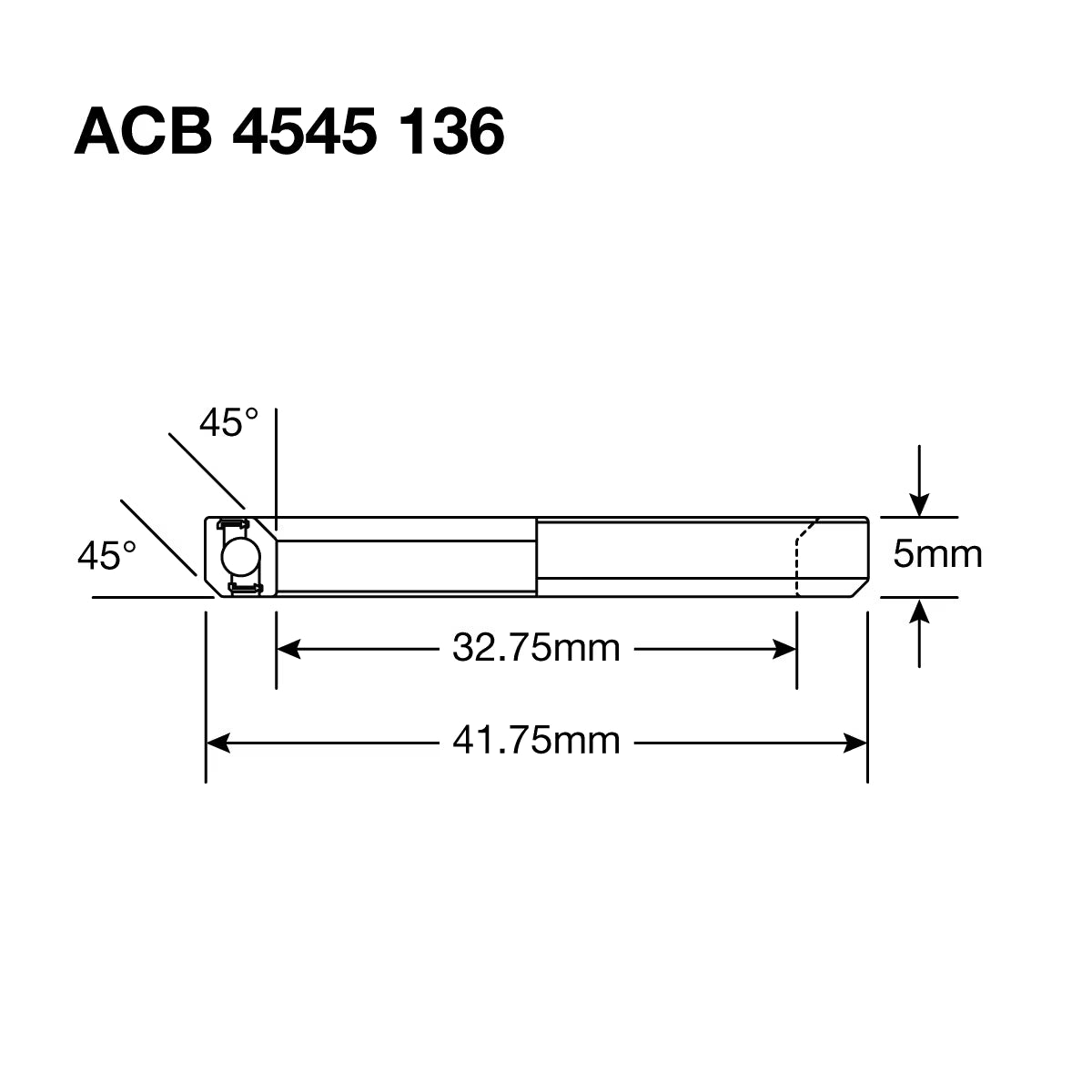 Enduro HS Bearing 1.25" 32.75 x 41.75 x 6 45x45° SS - Image 3