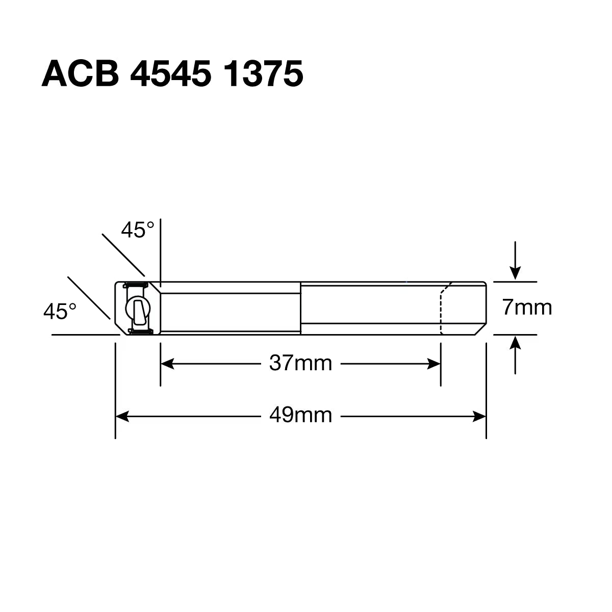 Enduro HS Bearing 1.375" 37 x 49 x 7 45x45° SS - Image 3